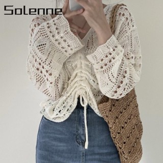 Solenne  เสื้อครอป เสื้อแฟชั่นผู้หญิง สีพื้น สําหรับผู้หญิง ใส่ไปคลับ ปาร์ตี้ 2023 NEW Beautiful Unique รุ่นใหม่ สวยงาม A29J2FP 36Z230909