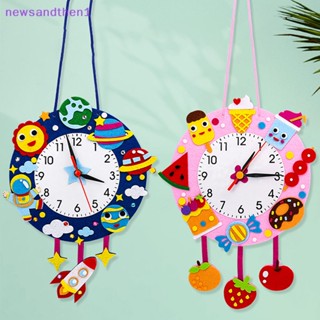 Newsandthen1 DIY นาฬิกา ศิลปะ งานฝีมือ ชั่วโมง นาที วินาที นาฬิกา ความรู้ ของเล่น ดี