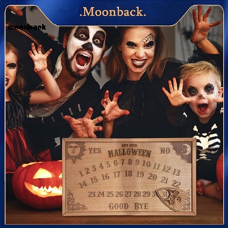 &lt;moonback&gt; ปฏิทินนับถอยหลัง แบบไม้ ทนทาน สําหรับตกแต่งบ้าน ฮาโลวีน