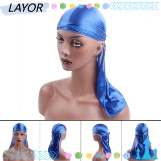 Layor ผ้าสแปนเด็กซ์ สีพื้น ที่คาดผม เครื่องประดับผม หมวกทุเรียน