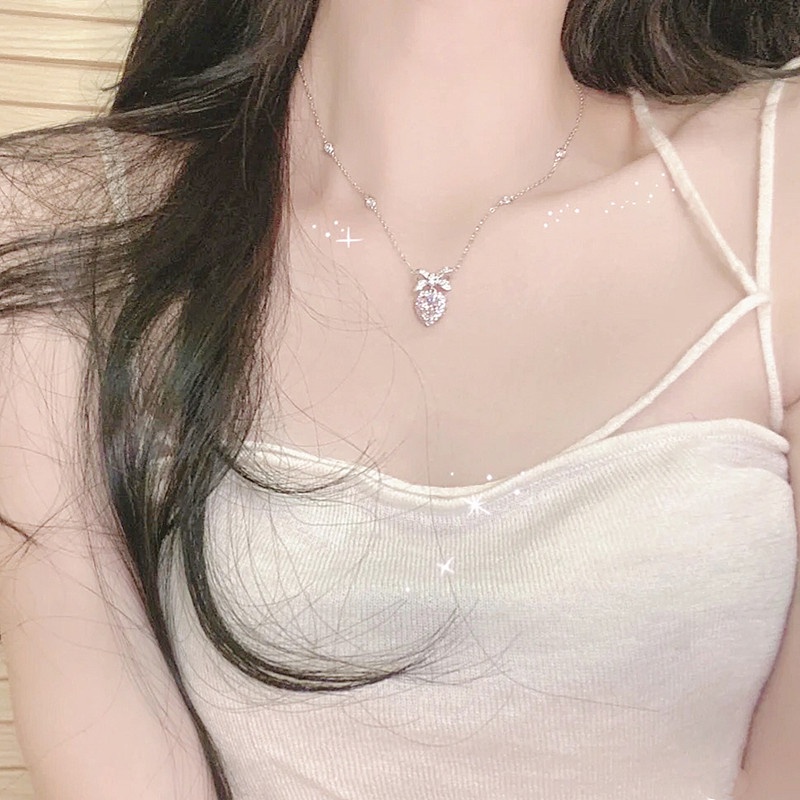 สร้อยคอโซ่ จี้โบว์ เพทาย ปรับขนาดได้ หรูหรา เครื่องประดับแฟชั่น สําหรับผู้หญิง ของขวัญ ปาร์ตี้ Y2k