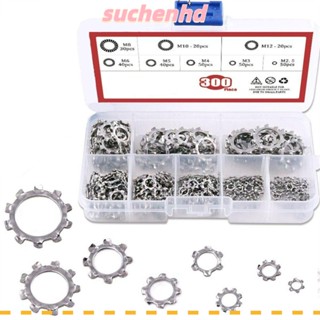 Suchenhd ชุดแหวนรอง แบบสเตนเลส 304 8 ขนาด สกรูยึด M2.5 M3 M4 M5 M6 M8 M10 M12