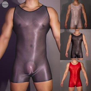 GORGEOUS~Bodysuit Men Super Elastic Fitness Fun Underwear Glossy High Elastic Mens