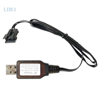 Lidu1 อะแดปเตอร์ชาร์จแบตเตอรี่ลิเธียมไอออน 7 4v 3 7V x2 SM4P E561 สายเคเบิล USB สําหรับรถขุดของเล่น