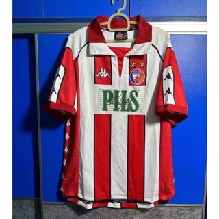 เสื้อกีฬาแขนสั้น ลายทีมชาติฟุตบอล Red Star Home 1999-01 สไตล์วินเทจ แห้งเร็ว ไซซ์ S-XXL สําหรับผู้ชาย