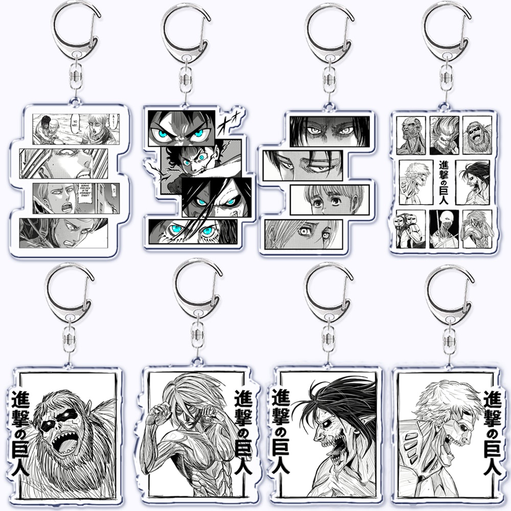 พวงกุญแจอนิเมะ Attack on Titan Eren Titan Attack, War on Titan, Armored Titan, Beast Titan