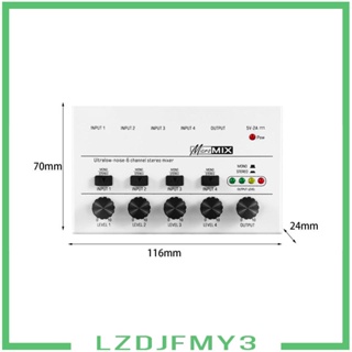 [Lzdjfmy3] เครื่องมิกเซอร์เสียงสเตอริโอ 4 ช่อง อินพุต 4 เอาท์พุต 1 เอาท์พุต สําหรับกีตาร์ เบส คีย์บอร์ด มิกเซอร์ บันทึกเสียง สตูดิโอ