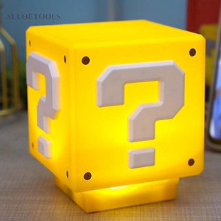 โคมไฟกลางคืน ลาย Super Mario Bros Question Mark Block Nintendo Bros [alloetools.th]