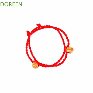 Doreen สร้อยข้อมือ เชือกนําโชค สีแดง สําหรับคู่รัก