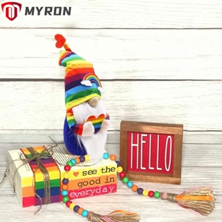 Myron ตุ๊กตาสายรุ้ง ไร้หน้า หลากสีสัน สําหรับตกแต่งห้อง 2 ชิ้น