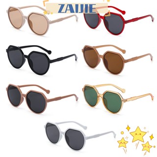 Zaijie24 แว่นกันแดด กรอบกลม เทรนด์ เข้ากับทุกการแต่งกาย สีแคนดี้