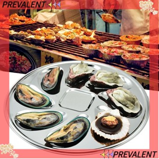 Preva แผ่นหอยนางรม สําหรับร้านอาหาร บ้าน หอยทาก บาร์บีคิว พร้อมช่องกลาง