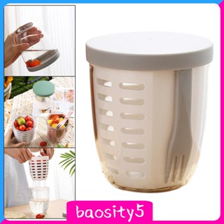 [Baosity5] ถ้วยสลัด 650 มล. พร้อมส้อมกรอง แบบพกพา สําหรับอาหารเช้า ผัก