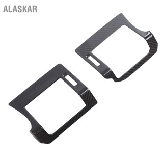 ALASKAR 2Pcsรถด้านข้างAir Vent Outletกรอบคาร์บอนไฟเบอร์Outlet TrimสำหรับLand Rover Defender L663 2020 ถึง 2023