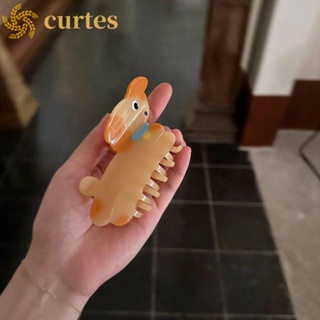 Curtes กิ๊บติดผมหางม้า ลายการ์ตูนสัตว์ ฉลาม เรขาคณิต สร้างสรรค์ สําหรับสัตว์เลี้ยง สุนัข แมว