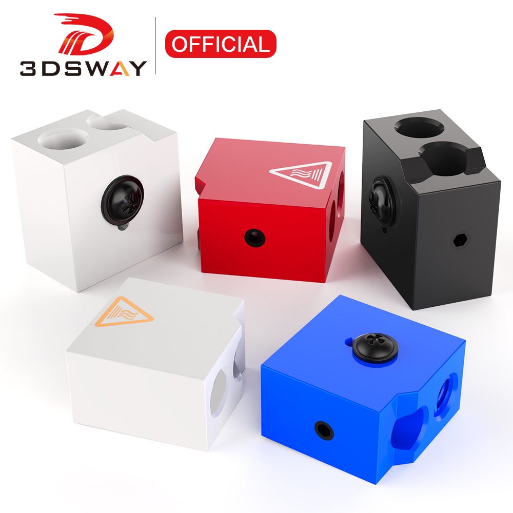 3DSWAY 3D Printer Parts Heater Block e3d v6 Hotend Volcano v2 Heat Block Extruder J-head Aluminium H
