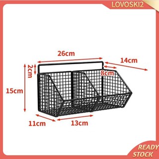 [Lovoski2] ตะกร้าโลหะ แบบแขวนผนัง สําหรับห้องครัว ห้องน้ํา ผัก ผลไม้