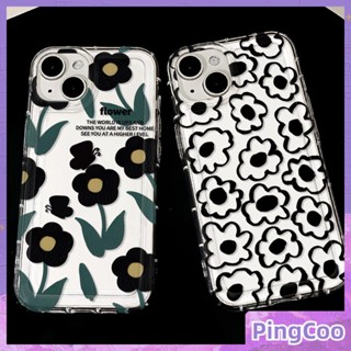 Pingcoo - เข้ากันได้สำหรับ เคส iphone 11 เคสไอโฟน เคสไอโฟน11 TPU ถุงลมนิรภัยเคสโทรศัพท์กันกระแทกป้องกันกล้องที่เรียบง่ายสีดำสีเขียวดอกไม้เข้ากันได้กับ iPhone 15 14 13 PRO MAX iPhone 12 PRO MAX XR XS 7 8 พลัส