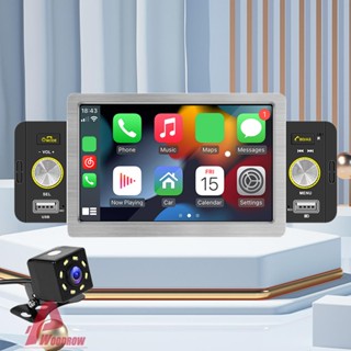 Carplay กล้องบันทึกวิดีโอไร้สาย บลูทูธ 5 นิ้ว หน้าจอสัมผัส HD ชาร์จ USB สําหรับรถยนต์ [Woodrow.th]