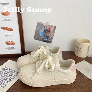  Jellly Sunny  รองเท้าผ้าใบผู้หญิง พื้นหนา ใส่สบาย สไตล์เกาหลี รองเท้าแฟชั่นผู้หญิง มีความนุ่มนวล 2023 ใหม่ FYD2390VV4 37Z230913