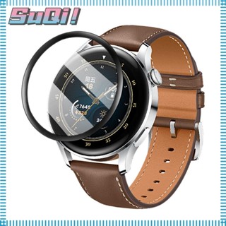 Suqi ฟิล์มกันรอยขอบโค้ง อุปกรณ์เสริม สําหรับ Huawei Watch GT 3 2 ชิ้น