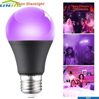 Uniis หลอดไฟ UV โปสเตอร์เรืองแสง แสงสีดํา สร้างบรรยากาศ E27 2023 สําหรับงานปาร์ตี้ คลับ