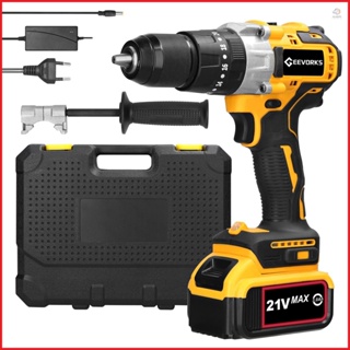 Geevorks 21V Electric Drill Lithium Screwdriver for Household Use