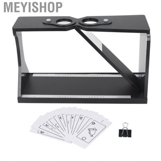 Meyishop Vision Tester Tool  Double Black Column Stereoscope Cheiroscopes Professional 16 Training Cards for Refractive Errors