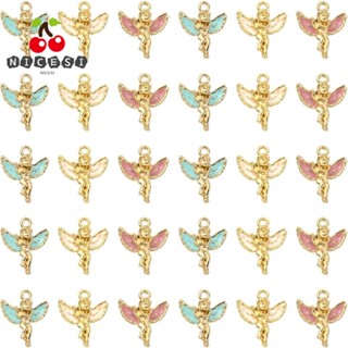 Nicesi จี้รูปนางฟ้า 3 สี 30 ชิ้น DiY
