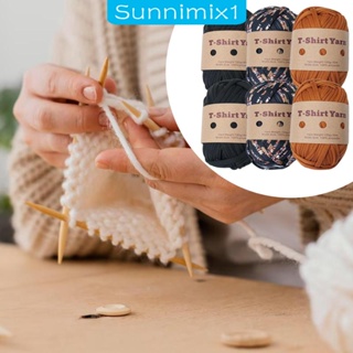 [Sunnimix1] เสื้อยืดถักโครเชต์ ผ้าถักโครเชต์ ยืดหยุ่น DIY 6 ชิ้น