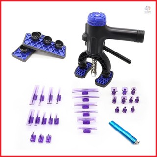 Dent Repair Device Car Dent Repairing Puller Lifter Tool 360° Adjustable Paintless Dent Removal Tool with 28 Glue Puller Tabs for Auto Dent Removal