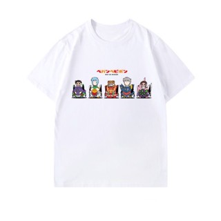 EVA Neon Genesis Evangelion เกมอะนิเมะฤดูร้อนสบายผ้าฝ้ายแขนสั้นเสื้อยืด Unisex