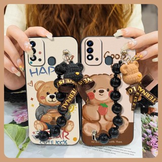 Cartoon Dirt-resistant Phone Case For Itel P37/Vision3 Lite cute Skin-friendly feel Waterproof Back Cover Bear bracelet