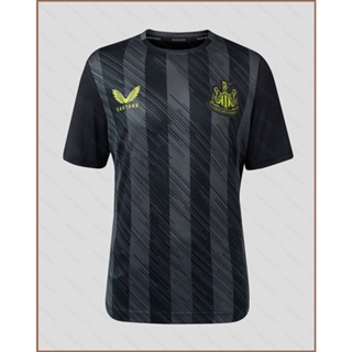 เสื้อกีฬาแขนสั้น ลายทีมชาติฟุตบอล Newcastle HQ1 2023-2024 ชุดเยือน พลัสไซซ์ สีดํา QH1