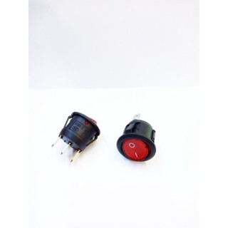 Push Switch สวิตซ์ 2ขา 3ขา  2ทาง  KCD1 6A 250V 12v  16mm (กลม) เขียว ดำ แดง ออกบิลทักเชท