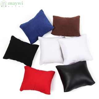 Maywi 5 ชิ้น นาฬิกา แสดง หมอน กําไลข้อเท้า กํามะหยี่ / PU มุก สร้อยข้อมือ เครื่องประดับ เบาะ