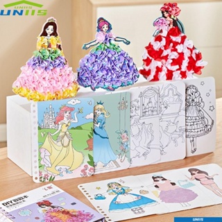 Uniis ภาพวาดสีน้ํา รูปโป๊กเกอร์เจ้าหญิง DIY ของเล่นเสริมการเรียนรู้ สําหรับเด็ก