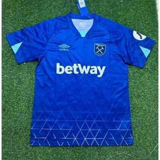 เสื้อกีฬาแขนสั้น ลายทีมชาติฟุตบอล West Ham United 2 Away 23-24 ชุดเยือน แห้งเร็ว ไซซ์ S-XXL สําหรับผู้ชาย