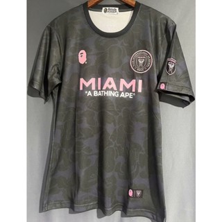 เสื้อกีฬาแขนสั้น ลายทีมชาติฟุตบอล Miami S-XXL 23-24 ชุดเยือน แห้งเร็ว สีดํา สีม่วง สําหรับผู้ชาย