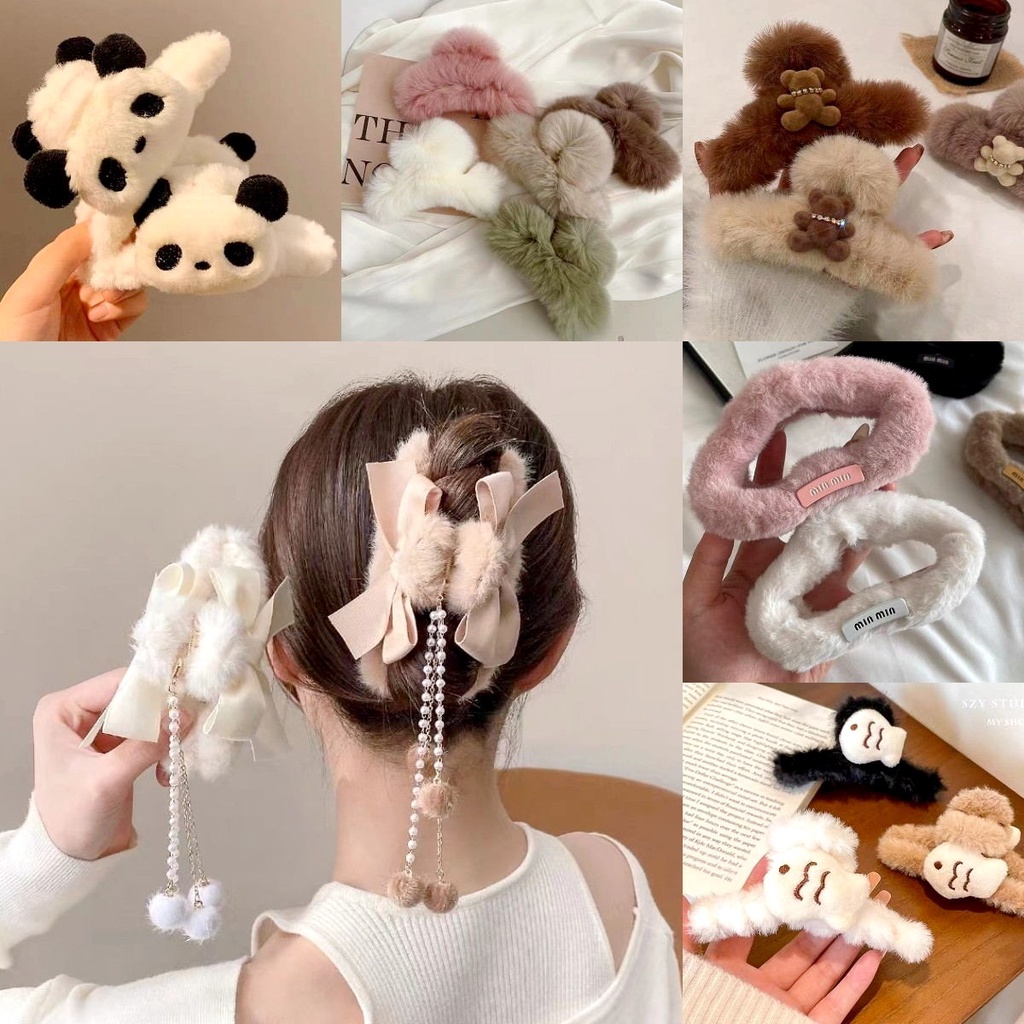 ใหม่ กิ๊บติดผม ตุ๊กตา ขนาดใหญ่ น่ารัก ฤดูใบไม้ร่วง และฤดูหนาว เครื่องประดับผม สําหรับเด็กผู้หญิง