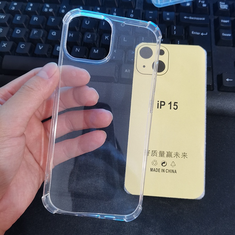 เคสโทรศัพท์มือถือ TPU ใส กันกระแทก สําหรับ iPhone 11 12 13 14 15 Pro Max X XS Max XR 7 8 Plus