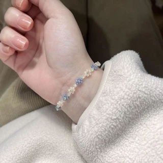 Spring Ri Lai Xin Series Versatile Small Flower Beaded Bracelet for Girls New High Beauty Popular Ins Small Design Sense Advanced Bracelet for Women