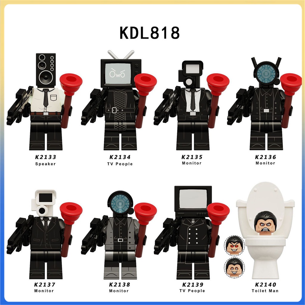 ของขวัญเพื่อการศึกษา Animation Series TV Man Monitoring Man Puzzle Assembling figures Toy