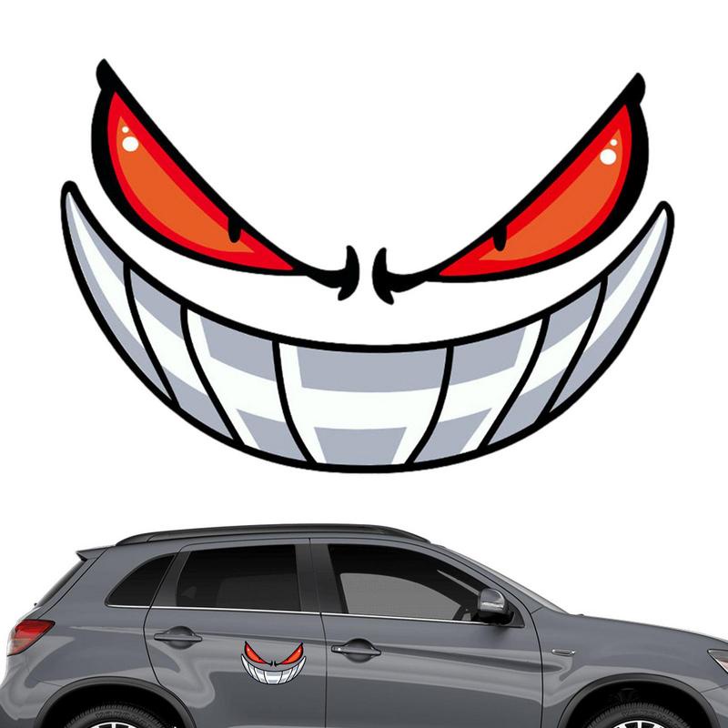 สติกเกอร์สะท้อนแสง กันน้ํา ลาย EVIL Demon Eyes สําหรับติดตกแต่งหมวกกันน็อค รถยนต์ รถมอเตอร์ไซด์