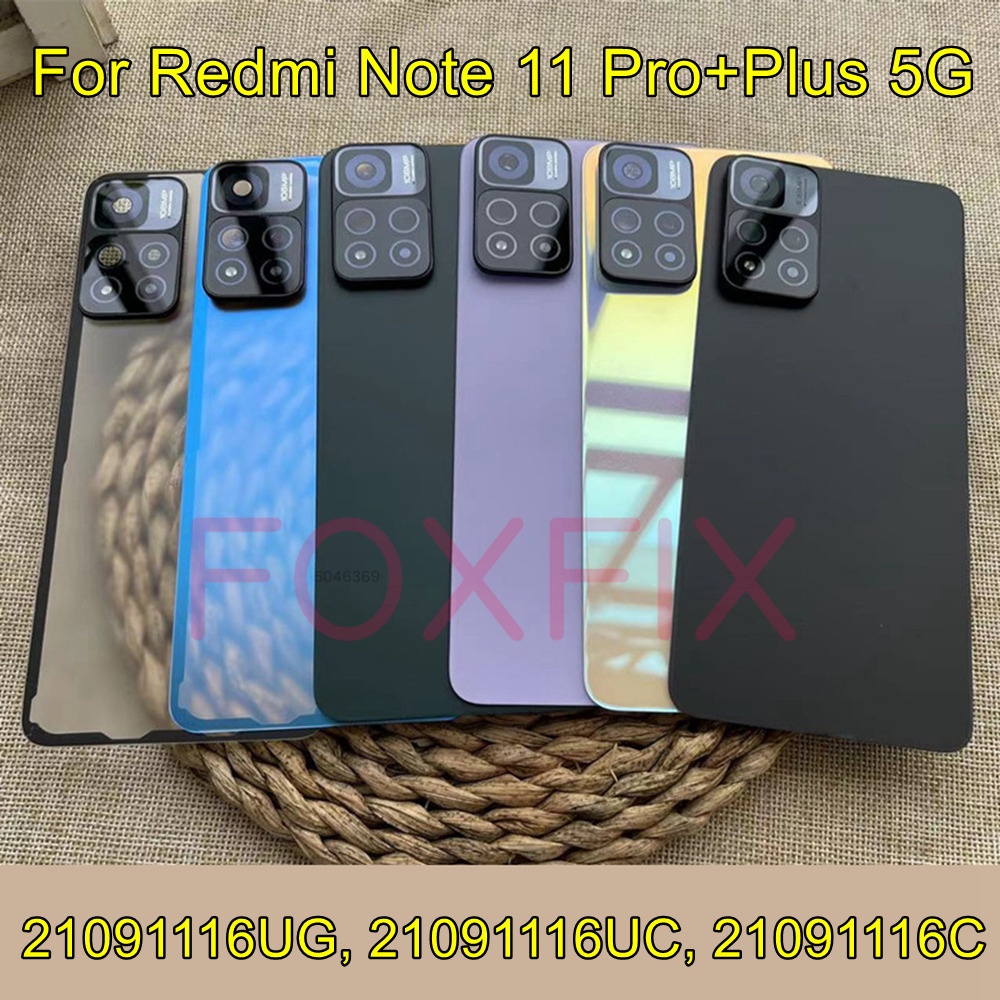 ฝาครอบแบตเตอรี่ แบบกระจก สําหรับ Xiaomi Redmi Note 11 Pro+Plus 5G 21091116Ug 21091116อะไหล่ซ่อมโทรศัพท์ UC