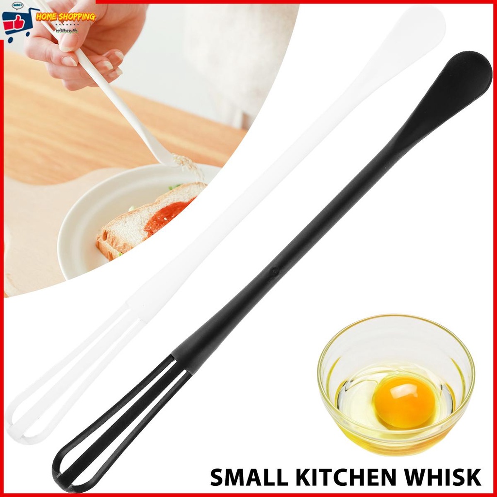 2-in-1 ตะกร้อตีไข่ อเนกประสงค์ พร้อมช้อน ขนาดเล็ก สําหรับตีไข่ ของเหลว แยม พลาสติก SHOPTKC6163