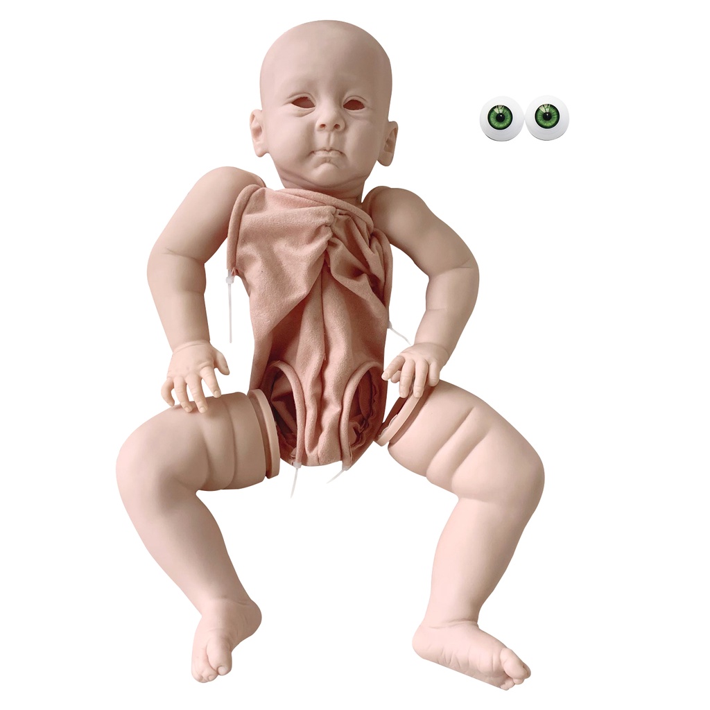 ชุดตุ๊กตาเด็กทารกแรกเกิด ซิลิโคนนุ่ม สัมผัสเหมือนจริง ขนาด 23 นิ้ว DIY