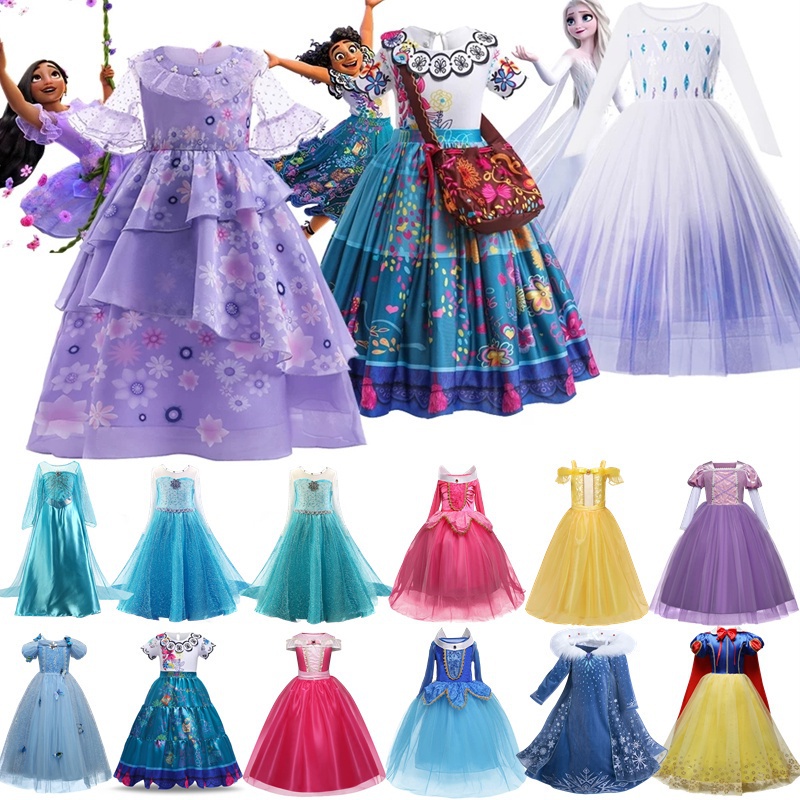 Encanto Madrigal เครื่องแต่งกาย Frozen Anna Elsa ชุดเจ้าหญิงสําหรับสาว Isabella Mirabel ชุดงานเลี้ยง