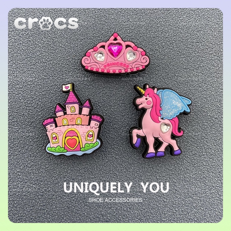 jibbitz crocs หัวเข็มขัด ตัวติดรองเท้า crocs รูปการ์ตูนดอกไม้ อุปกรณ์เสริม สําหรับรองเท้า jibbitz crocs เกาหลี