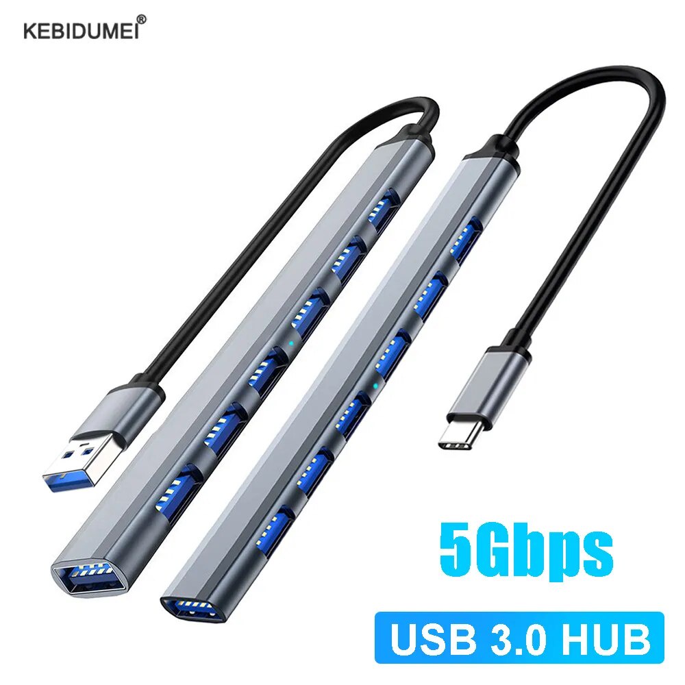 USB HUB USB 3.0 HUB USB 2.0 HUB USB C HUB Type C HUB Multi Splitter High Speed 5Gbps For PC Computer